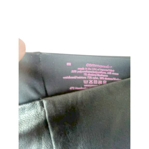 Commando Faux Leather Leggings - Size M - Black - Made in USA - Picture 3 of 9